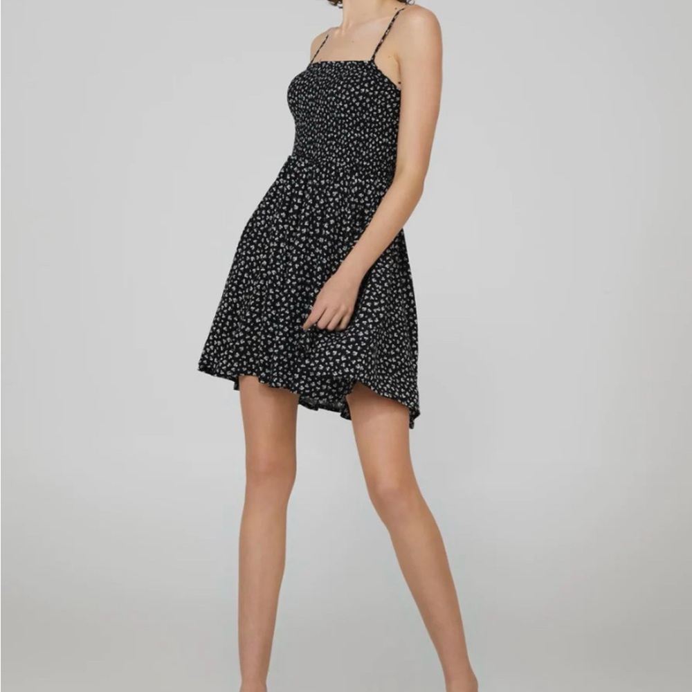 Floral Print Spaghetti Strap Fit & Flare Dress